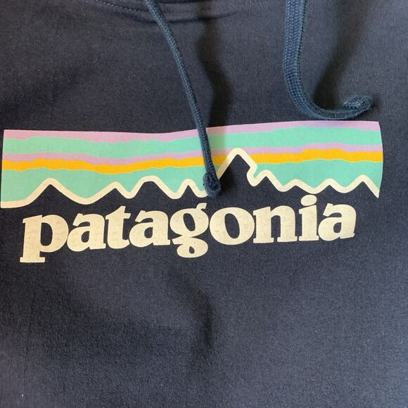 Patagonia Hoodie Small Uprisal Pullover Navy Sweatshirt Recycled Graphic - Picture 3 of 9